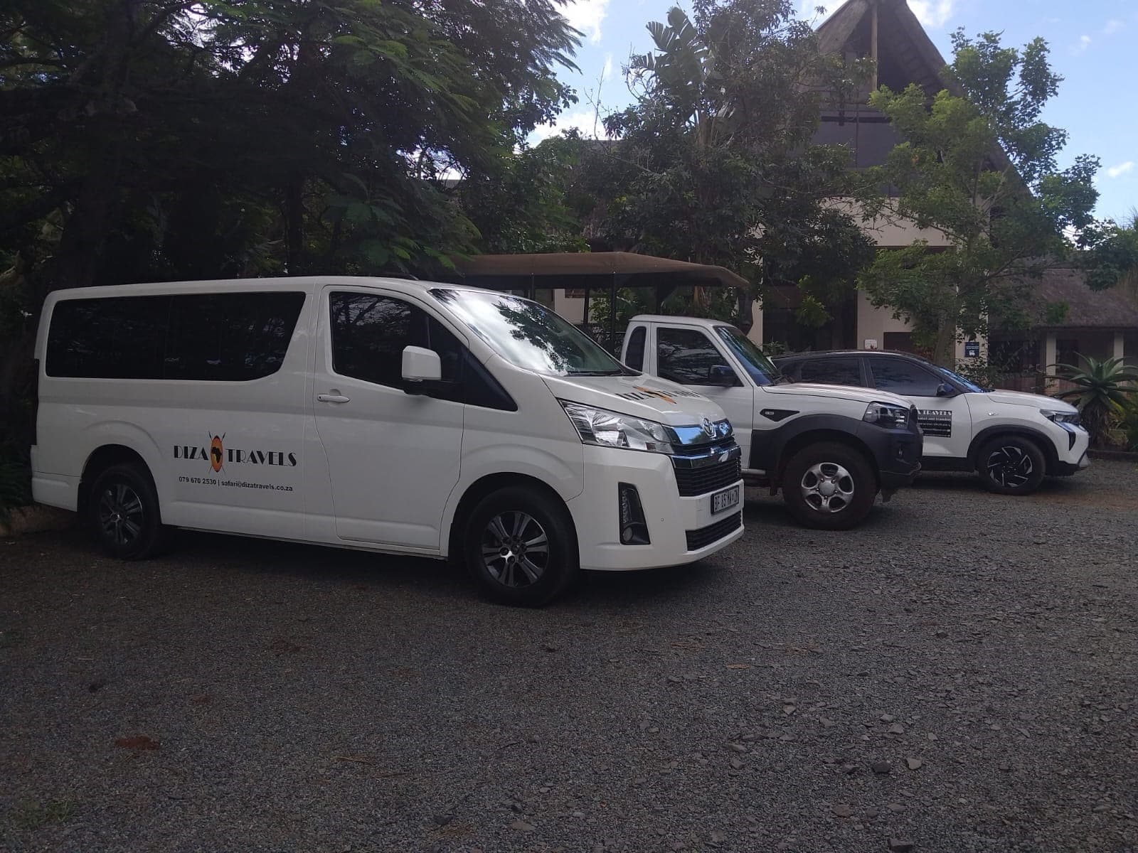 Airport Shuttle King Shaka to Hluhluwe — DIZA TRAVELS branded shuttle van and vehicles for King Shaka Airport transfers